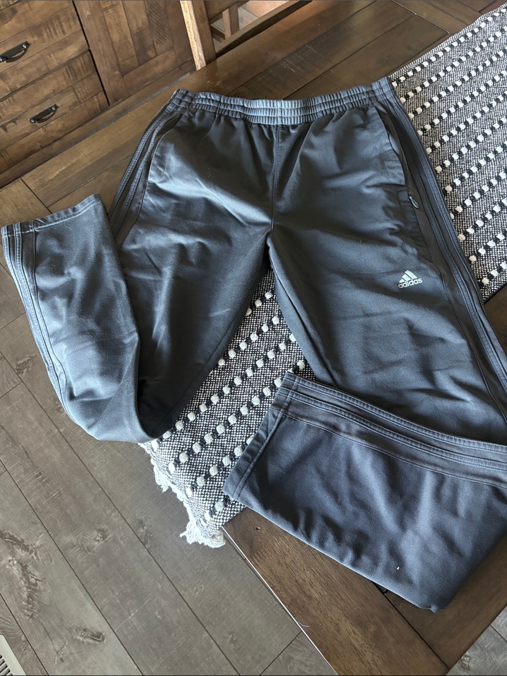 Adidas Dark Gray Athletic Jogger Sweatpants